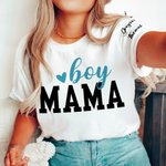 Personalized Love Heart Boy Girl Mama Dad T-shirt Sweatshirt Hoodie with 1-6 Names Multicolor Available Holiday Birthday Gift for Family