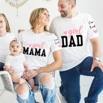 Personalized Love Heart Boy Girl Mama Dad T-shirt Sweatshirt Hoodie with 1-6 Names Multicolor Available Holiday Birthday Gift for Family