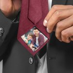Personalized Photo Patch Tie with Name Gift Box Casual Men's Accessory Wedding Anniversary Business Gift for Husband Dad Groomsmen