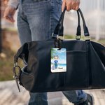 Personalized Vacation Cartoon Character Luggage Tag with Name Travel Accessories Birthday Gift for Family Travel Lovers