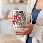 Personalisierte Floral Positive Inspirational Word 11 oz 15 oz weißer Keramik-Becher mit Namen Geburtstag Ermutigung Geschenk Freund Familie