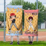 Personalisierte Eiscreme Cartoon schnell trocken überdimensioniert Strand Handtuch mit Namen Sommer Essentials Strand Party Geburtstag Geschenk für Baseball Fußball-Liebhaber