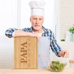 Personalized Daddy We Love You FSC Bamboo Charcuterie Cutting Board with Juice Groove Engraved 1-12 Kids Names Father's Day Gift for Dad Grandpa