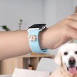 Personalisierte Rechteck Oval Herz Hund Pfote Foto Watch Band Charme Smartwatch Zubehör Geburtstag Jahrestag Geschenk für Sie Ihn