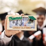 Personalized Congratulations Class of Graduation Wooden Money Holder with Name and Year Graduation Party Gift for Graduates