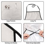 Gepersonaliseerd Geboortebloem Cartoon Kookkarakter Verstelbaar Schort met Naam en Zakken Verjaardag Moederdag Cadeau voor Mamma Oma Kookliefhebber