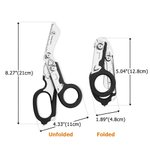 Personalized Foldable Multi-tool Emergency Response Scissors Trauma Shears with Engraved Text and Icon Gift for EMT Paramedics Nurse Medical Staff