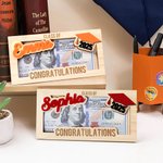 Personalized Congratulations Class of Graduation Wooden Money Holder with Name and Year Graduation Party Gift for Graduates