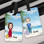 Personalized Vacation Cartoon Character Luggage Tag with Name Travel Accessories Birthday Gift for Family Travel Lovers