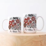 Personalisierte Floral Positive Inspirational Word 11 oz 15 oz weißer Keramik-Becher mit Namen Geburtstag Ermutigung Geschenk Freund Familie
