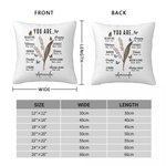 Personalisierte Sie sind Bibelvers Geburt Blume weich werfen Kissenbezug mit Namen Home Decor Taufe Geburtstag Geschenk für Frauen Christian