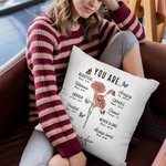 Personalisierte Sie sind Bibelvers Geburt Blume weich werfen Kissenbezug mit Namen Home Decor Taufe Geburtstag Geschenk für Frauen Christian