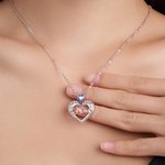 Personalisierte Mom Herz Birthstone Halskette Zierliche Schmuck Jahrestag Muttertag Geburtstag Geschenk für Mama Oma