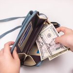 Personalized Birth Flower Butterfly Graduation Portable PU Leather Crossbody Wallet Bag with Strap Travel Accessories Birthday Gift for Graduates