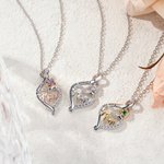 Collier personnalisé avec texte et zircons Anniversaire Fête des Mères Cadeau d'anniversaire pour Maman Grand-mère