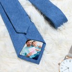 Cravatta personalizzata con foto e nome sulla scatola regalo elegante regalo ideale per anniversario matrimonio e compleanno per marito per papà