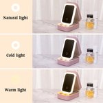 Personalisierte Bibel Cartoon Mom Holding Baby Schmuckkästchen mit einstellbaren LED Make-up-Spiegel Reise Essentials Geburtstag Muttertag Geschenk für Frauen