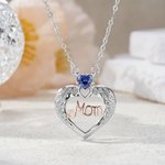Personalisierte Mom Herz Birthstone Halskette Zierliche Schmuck Jahrestag Muttertag Geburtstag Geschenk für Mama Oma