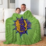 Gepersonaliseerde Schattige Komische Spraakbubbel Stijl Zachte Deken met Naam Club Home Decor Verjaardagscadeau voor Kinderen Komische Fans