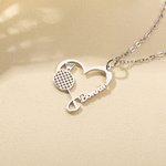 Personalizado Dainty Badminton Tenis de Mesa Pickleball Corazón Nombre Collar Mujer Joyería Regalo de cumpleaños para los amantes del deporte