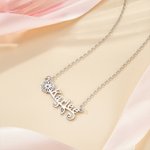 Personalisierte Geburt Blume Name Halskette Zierliche Schmuck Geburtstag Valentinstag Jahrestag Geschenk für Frauen