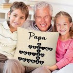 Gepersonaliseerde Grandkids Make Life More Grand Kruiswoordraadsel Zacht Kussenovertrek met Namen Moederdag Vaderdag Cadeau voor Mama Grootouders