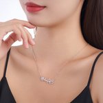 Personalisierte Geburt Blume Name Halskette Zierliche Schmuck Geburtstag Valentinstag Jahrestag Geschenk für Frauen