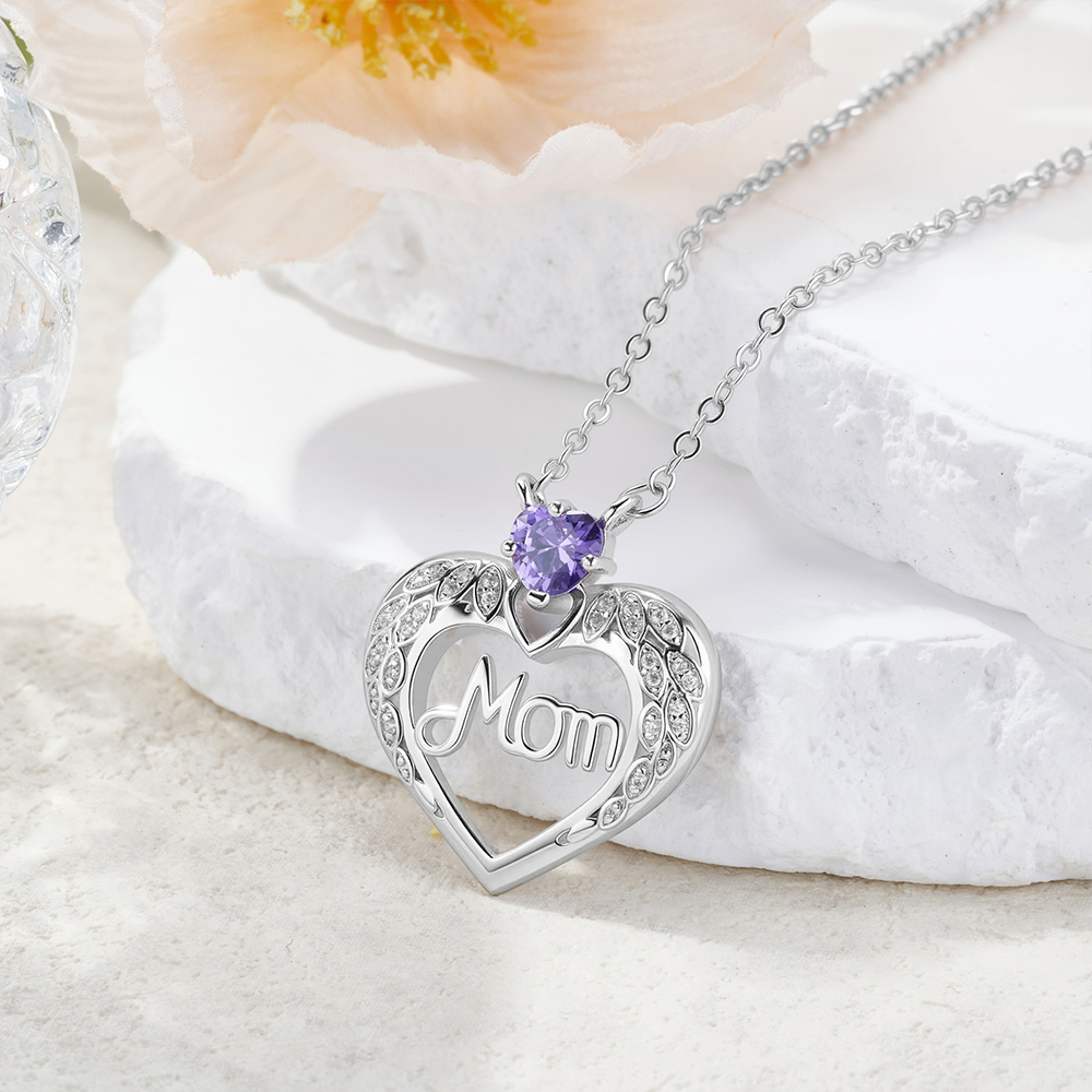 Collier de pierres de naissance personnalisé pour maman Bijoux délicats Anniversaire Fête des mères Cadeau d'anniversaire pour maman Grand-mère