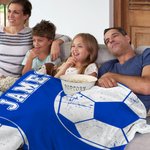 Personalisierte Multicolor Basketball Fußball weiche Wurfdecke mit Nummer Name Home Decor Team Zubehör Spiel Tag Geburtstagsgeschenk für Ball Sportliebhaber