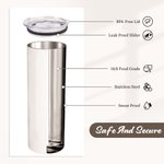 Personalisierte Cartoon Maniküre Charakter 20 oz gerade Skinny Becher mit Namen und Strohhalm Geburtstag Beauty Salon Eröffnung Geschenk für Nagel-Techniker