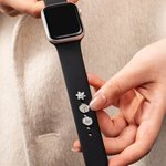 Personalisierte 3D Geburt Monat Blume Watch Band Charm mit Birthstone Sport Band Accessoire Muttertag Geburtstag Geschenk für Mama Mama Blumenliebhaber