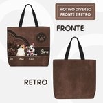 Borsa da spesa capiente con design di cane o gatto personalizzabile fino a 8 nomi regalo di compleanno per amanti degli animali
