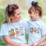 Personalized Cartoon Mom Holding Baby Bible Verse 100% Cotton T-shirt with Name Mother's Day Baptism Gift for Mom