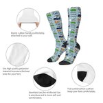 Personalized Golf Theme Soft Breathable Socks with Name Father's Day Birthday Gift for Golf Players