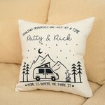 Personalisierte Home Is Where We Park It Campervan Throw Kissenbezug mit Namen Home Dekoration Jahrestag Geburtstag Geschenk für Outdoor-Abenteuer-Liebhaber