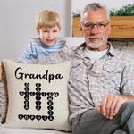 Gepersonaliseerde Grandkids Make Life More Grand Kruiswoordraadsel Zacht Kussenovertrek met Namen Moederdag Vaderdag Cadeau voor Mama Grootouders