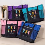 Personalizzato Our Grandest Adventure Floral Boots 2-6 Names Oxford Tote Bag con testo e tasche a rete Regalo di compleanno per la festa della mamma e della nonna