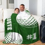 Personalisierte Multicolor Basketball Fußball weiche Wurfdecke mit Nummer Name Home Decor Team Zubehör Spiel Tag Geburtstagsgeschenk für Ball Sportliebhaber