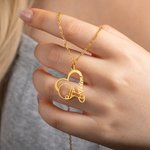 Personalizado Dainty Badminton Tenis de Mesa Pickleball Corazón Nombre Collar Mujer Joyería Regalo de cumpleaños para los amantes del deporte