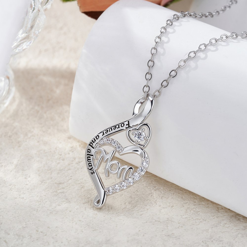 Collana Personalizzata Con Nome E Pietra Di Nascita: Cuore Classico In Argento/oro, Regalo Perfetto Per Mamma, Moglie O Fidanzata