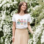 Personalized Cartoon Mom Holding Baby Bible Verse 100% Cotton T-shirt with Name Mother's Day Baptism Gift for Mom