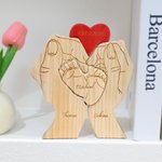 Casse-Tête en Bois Personnalisé avec 3 Noms Date Puzzle Thème Faimilial Cadeau Anniversaire Fête des Mères pour Famille Nouveaux Parents