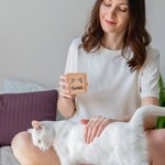 Personalized Pet Ear Design 2-14 Photos Pull Out Wooden Album Box with Name Birthday Gift for Dog Cat Lovers Owners