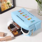Personalized Our Grandest Adventure 2-6 Boots Floral Garden PU Leather Makeup Bag with Names Mother's Day Birthday Gift for Mom Grandma
