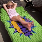 Personalisierte Comic-Stil schnell trocknen überdimensioniert Strandtuch mit Namen Sommer Accessoire Strand Party Geburtstagsgeschenk für Freunde Comic-Liebhaber