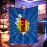 Gepersonaliseerde Schattige Komische Spraakbubbel Stijl Zachte Deken met Naam Club Home Decor Verjaardagscadeau voor Kinderen Komische Fans