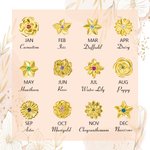 Personalisierte 3D Geburt Monat Blume Watch Band Charm mit Birthstone Sport Band Accessoire Muttertag Geburtstag Geschenk für Mama Mama Blumenliebhaber