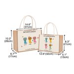 Personalizzato Our Grandest Adventure Floral Boots 2-6 Names Jute Tote Bag Festa della mamma Regalo di compleanno per la nonna