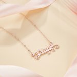 Personalisierte Geburt Blume Name Halskette Zierliche Schmuck Geburtstag Valentinstag Jahrestag Geschenk für Frauen