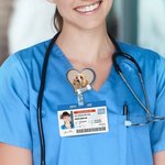 Personalisierte Herz Haustier Foto Acryl einziehbare Badge Reel mit Badge Buddy Geburtstag Vet Tech Zubehör Geschenk für Tierarzt Tierliebhaber